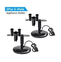 Byootique 2Pcs Tabletop Blow Dryer Hair Iron Holder Hair Tool Salon Appliance Stand w/ 3 Outlets