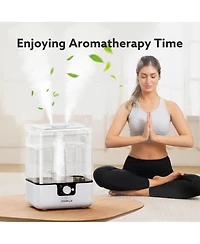 6L Humidifiers for Bedroom Large Room Home, Chivalz Cool Mist Top Fill Humidifiers for Baby Nursery and Plants, 26dB Quiet, Nightlight, Up to 50 Hours