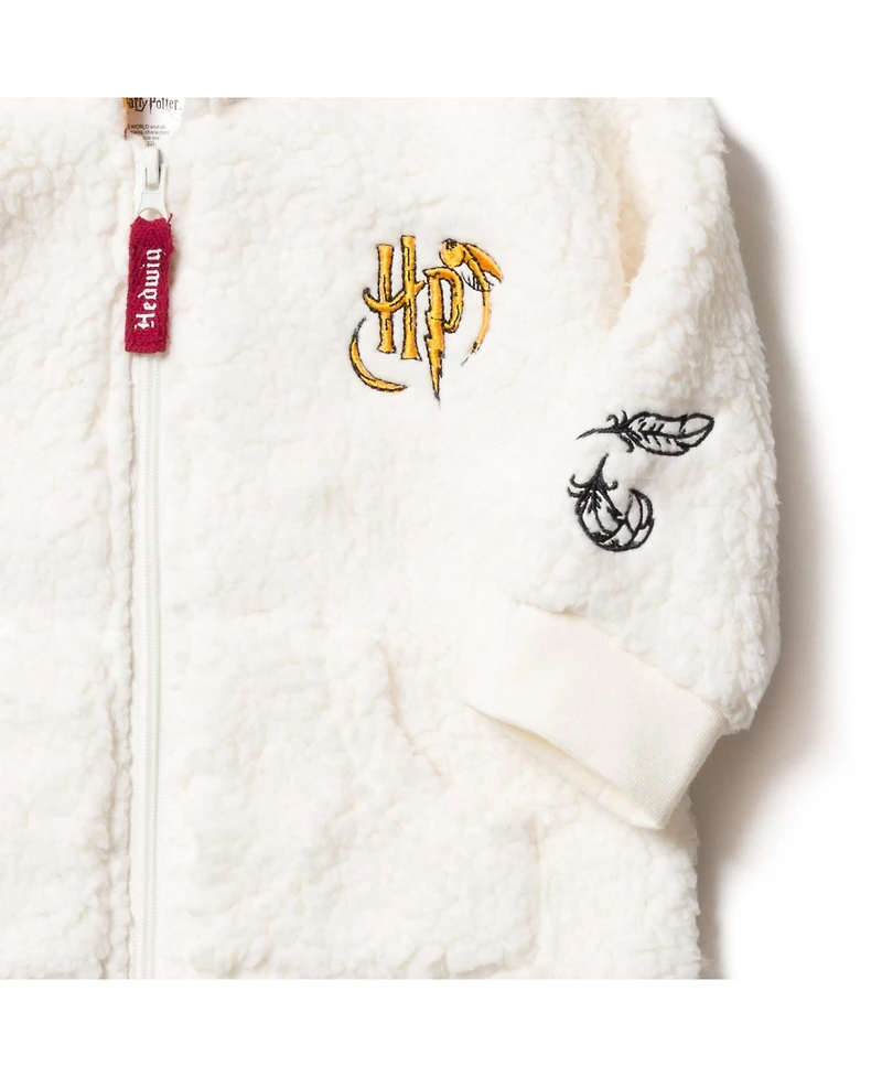 Harry Potter Baby Boys Hedwig Fleece Zip Up Costume Hoodie
