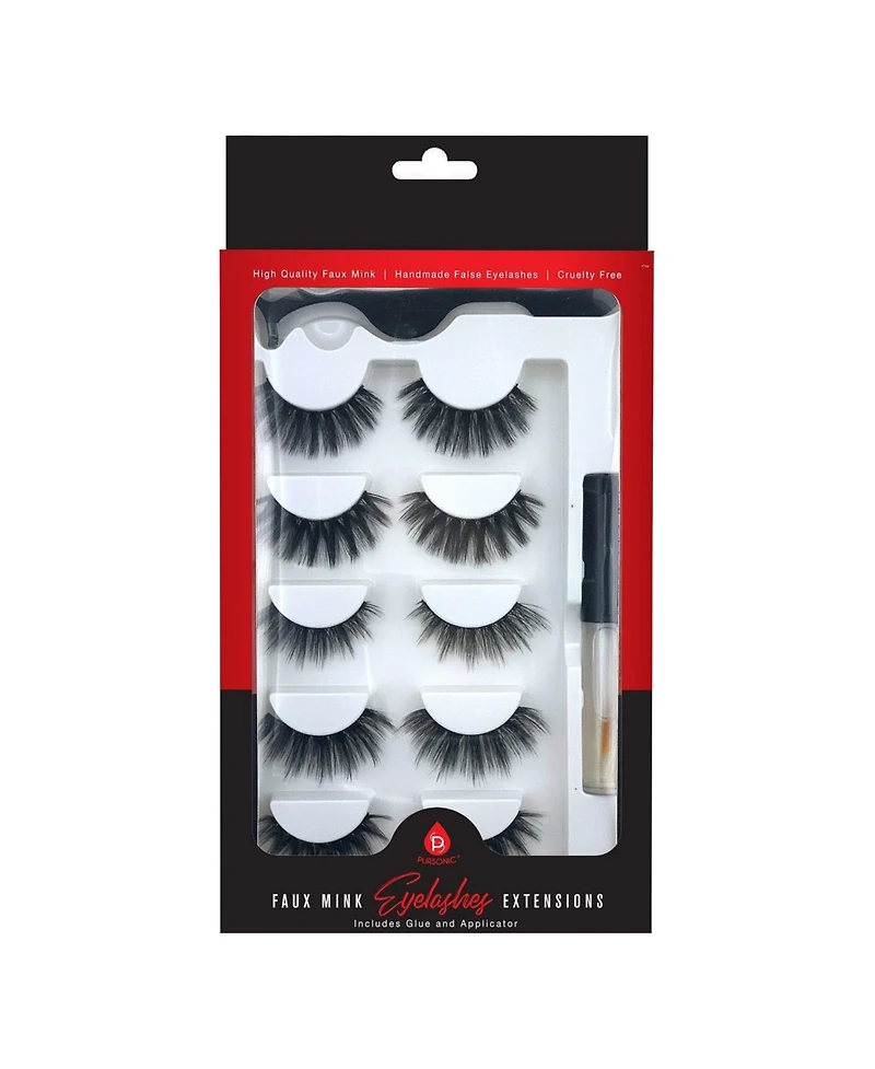 Pursonic Faux Mink Style False Eyelashes Extensions