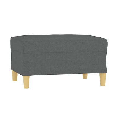 vidaXL Footstool Dark Gray 27.6"x21.7"x16.1" Fabric