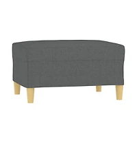 vidaXL Footstool Dark Gray 27.6"x21.7"x16.1" Fabric