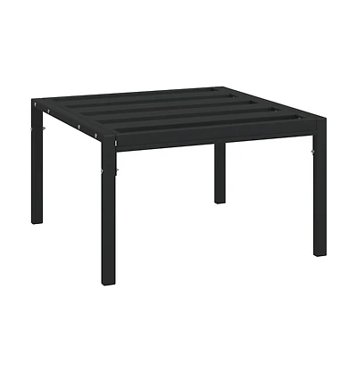 vidaXL Patio Coffee Table Black 23.6"x23.6"x13.8" Steel