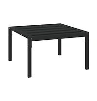vidaXL Patio Coffee Table Black 23.6"x23.6"x13.8" Steel