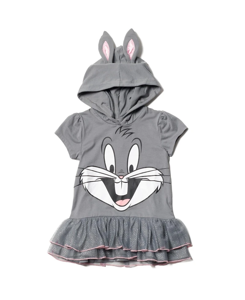 Looney Tunes Girls Buggs Bunny Cosplay T-Shirt Dress and Leggings Outfit Set