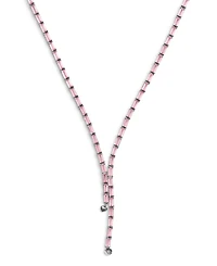 Coach Faux Stone Baguette Tennis Y Necklace