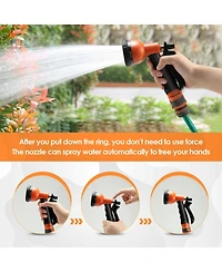 Givimo 98ft Wall Mounted Retractable Garden Hose Reel with Hose Nozzle and Auto Rewind