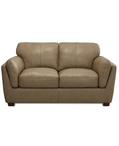 Closeout! Korder Leather Loveseat, Created for Macy's