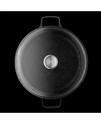 BergHOFF Gem 11" Nonstick Stockpot 7.7Qt., Black, Glass Lid
