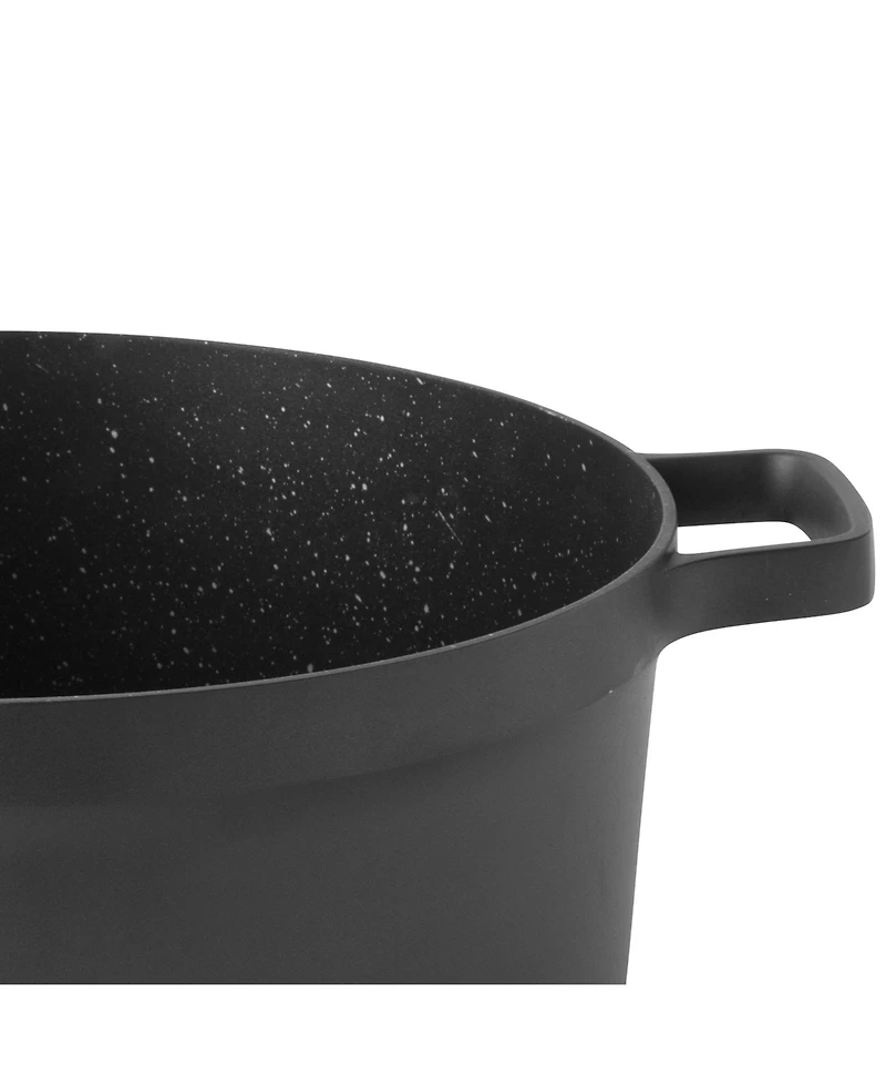 BergHOFF Gem 11" Nonstick Stockpot 7.7Qt., Black, Glass Lid