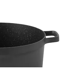 BergHOFF Gem 11" Nonstick Stockpot 7.7Qt., Black, Glass Lid