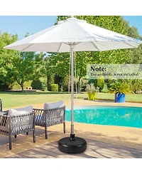Givimo 27 lbs Fillable Round Umbrella Base Stand for Yard Garden Poolside
