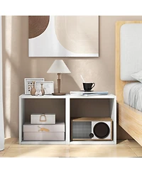 Sugift Cube Storage Organizer Set of 2-White