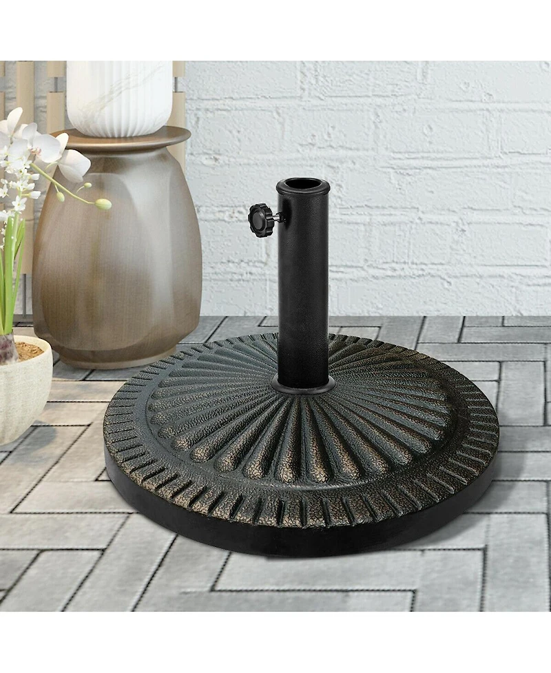 Givimo 31.5 lbs Market Heavy-Duty Outdoor Stand Bronze Umbrella Base