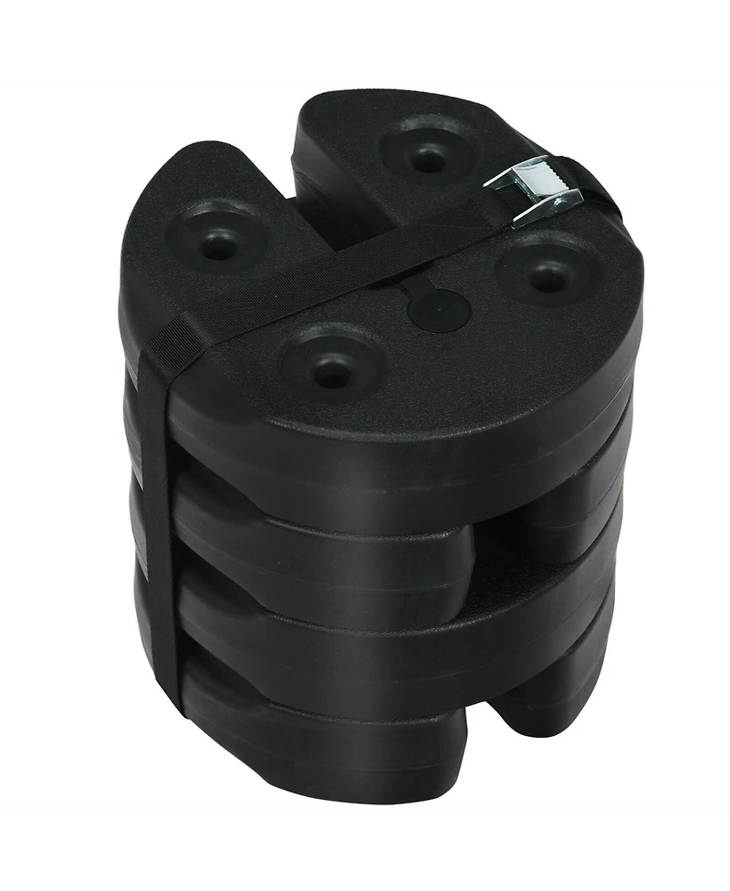 Givimo 4 Pieces 20Lbs Water Filled Weight Plates for Shade Umbrella