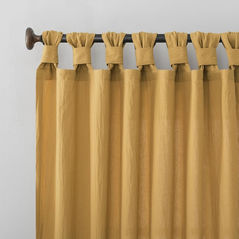 Washed Cotton Twist Tab Curtain