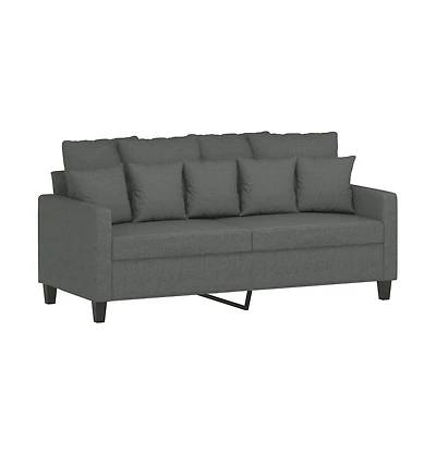vidaXL 2-Seater Sofa Dark Gray 55.1" Fabric