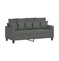 vidaXL 2-Seater Sofa Dark Gray 55.1" Fabric