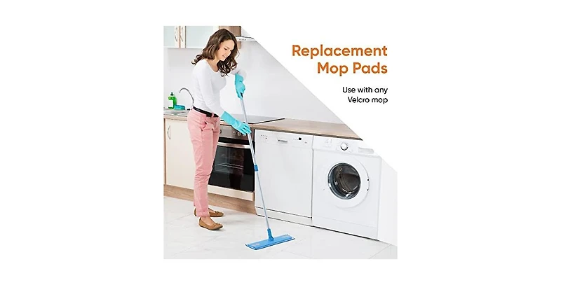 Superio Miracle Microfiber Flat Mop with Telescopic Aluminum Handle