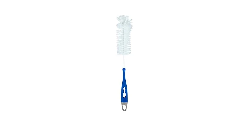 Superio Baby Bottle Brush Cleaner with Nipple Brush, Red