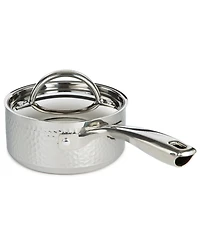 BergHOFF Vintage Tri-Ply 18/10 Stainless Steel 5.5" Saucepan 1qt. with Lid, Hammered