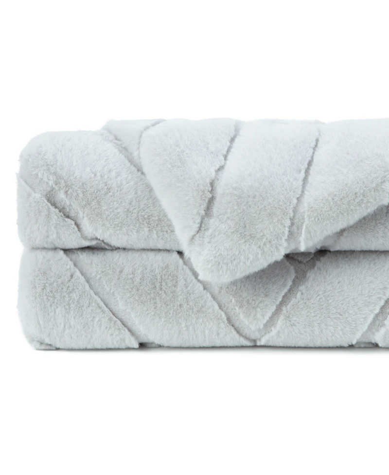 Chanasya Premium Super Soft Emboss Faux Fur Silky Mink Throw Blanket