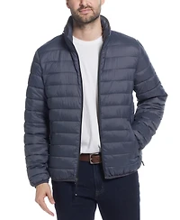 Weatherproof Men's Packable Neck Pillow Zip-Front Quilted Jacket
