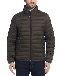 Weatherproof Men's Packable Neck Pillow Zip-Front Quilted Jacket