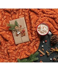 Chanasya Premium Soft Cloud Faux Fur Throw Blanket - Plush, Soft Sherpa & Minky Blanket - 50" x 65” - Orange