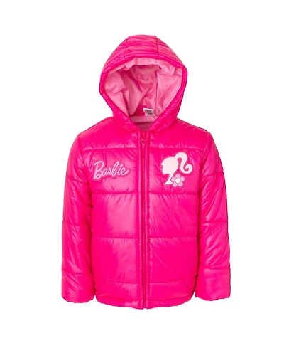 Barbie Girls Zip Up Winter Coat Puffer Jacket