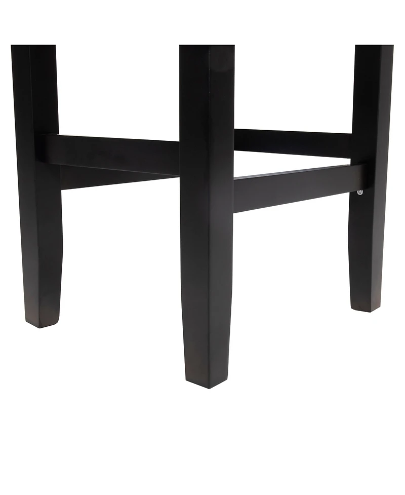 Streamdale 26" Backless Leather Counter Stools, 2-Pcs Set, Black