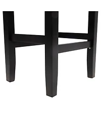 Streamdale 26" Backless Leather Counter Stools, 2-Pcs Set, Black