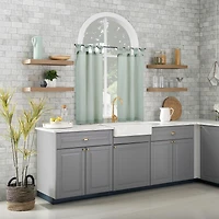 Washed Cotton Twist Tab Cafe Curtain Pair