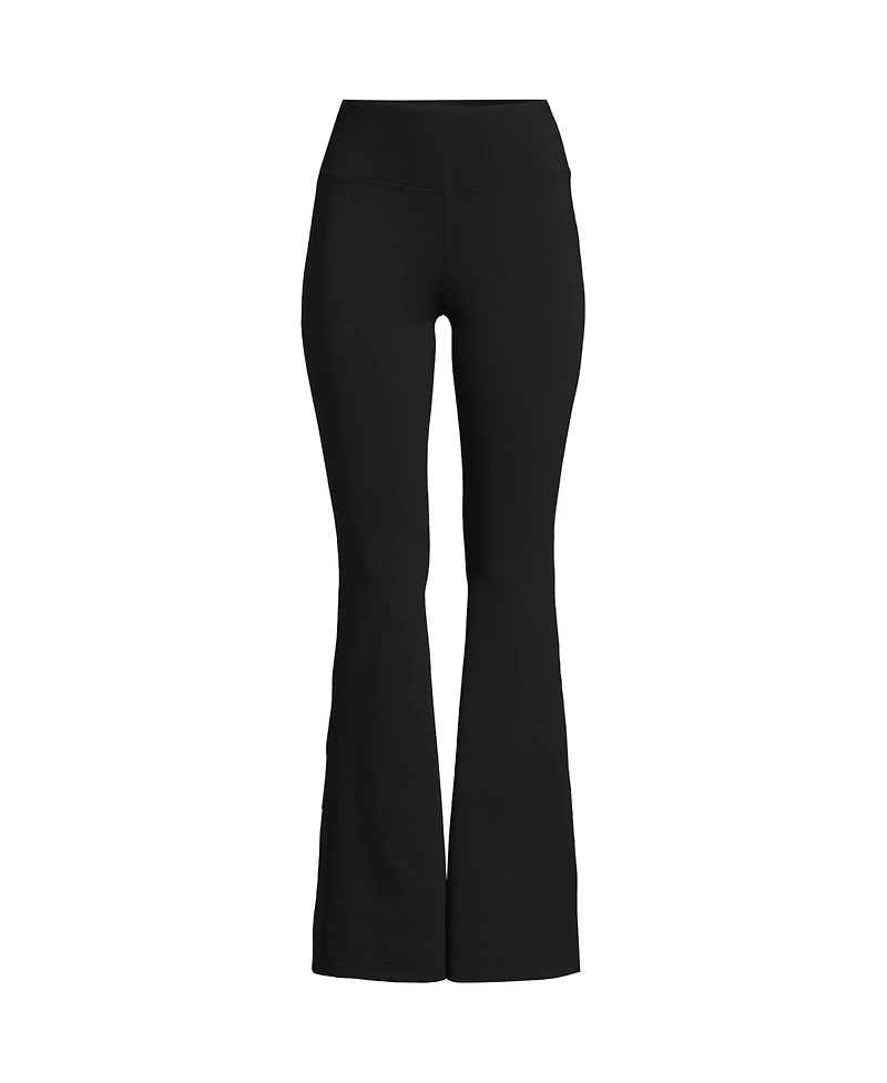 Lands' End Women's Petite Active Hi Impact High Rise Slim Flare Pants