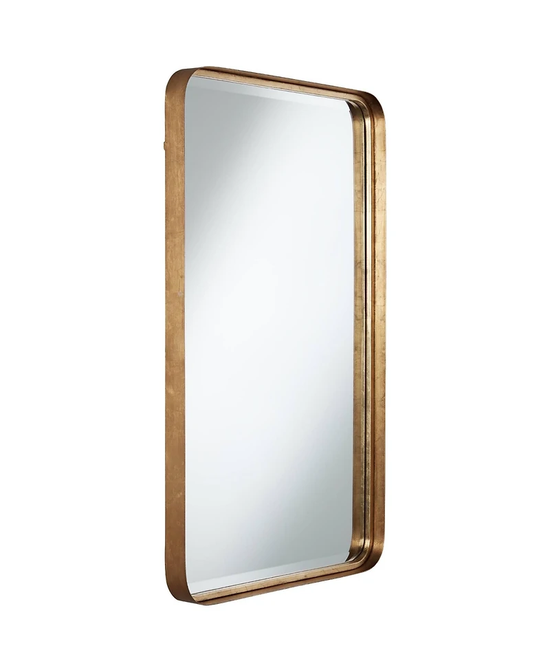 Uttermost Andi Rectangular Vanity Decorative Wall Mirror Modern Beveled Glass Warm Gold Iron Frame 24" Wide for Bathroom Bedroom Living Room Home