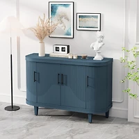 Streamdale Furniture Modern Curved Cabinet with Storage
