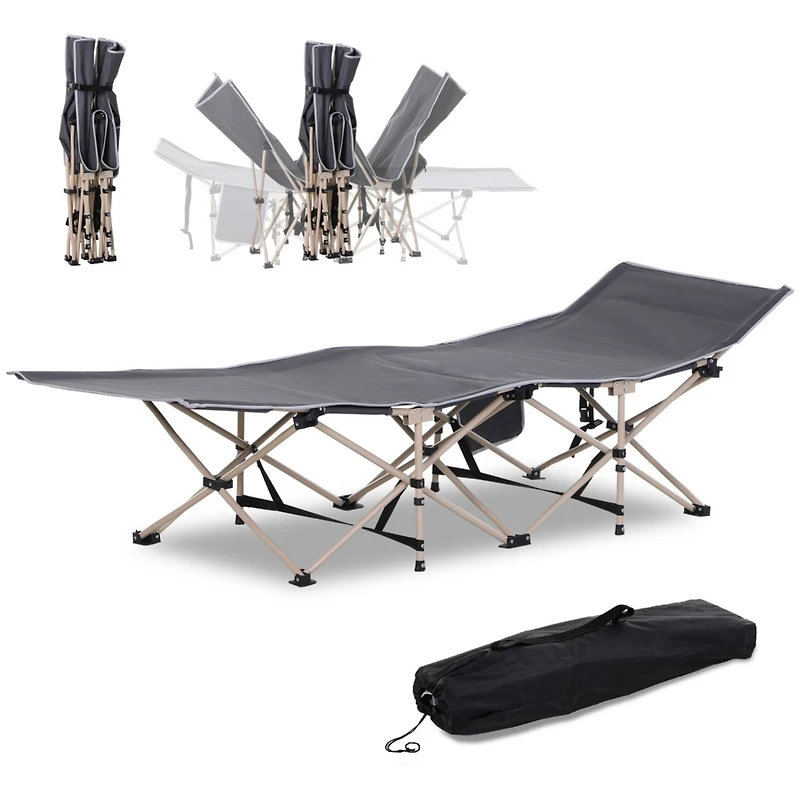 Folding Camping Cot for Adults: Portable Outdoor Sleeping Bed