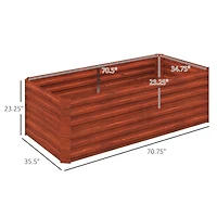 Galvanized Raised Garden Bed - 6' x 3' x 2' Planter, Dark Brown