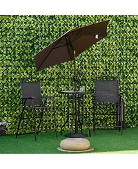 4-Piece Patio Dining Set: Umbrella, Table, 2 Chairs