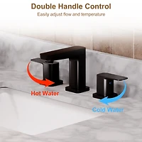 Casainc Drop-In 2-handle Bathroom Faucet with Drain Assembly