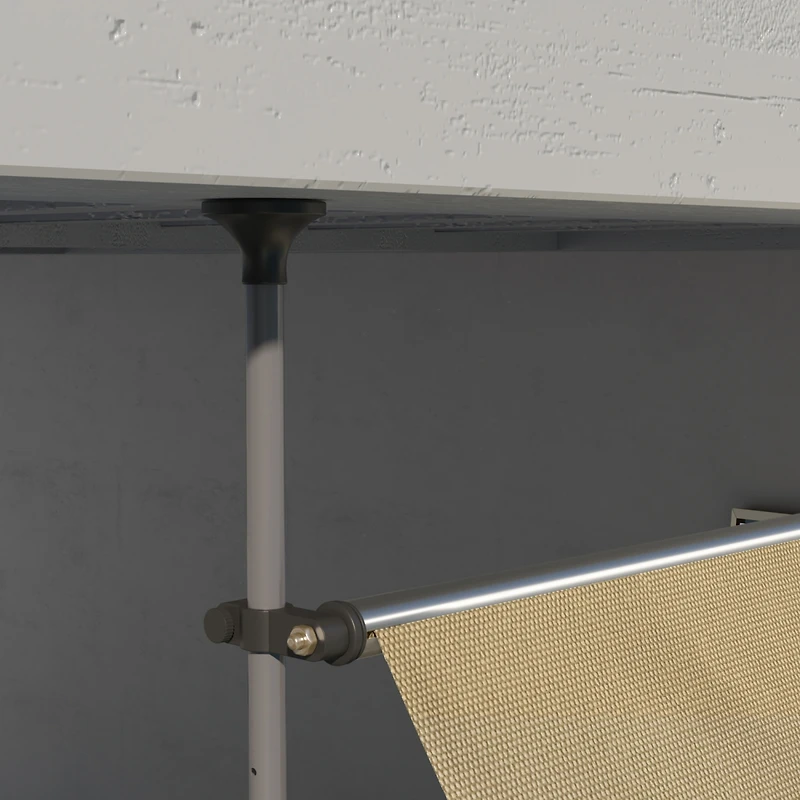 Retractable Patio Awning with Support Stand, Uv Protection