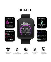 iTouch Air 4 Unisex Black Silicone Strap Smartwatch 46mm