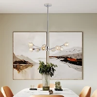 Streamdale Modern Chrome Chandelier 9-Light Fixtures for Multiple Rooms