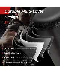 Vebreda Freestanding Punching Bag 71 Inch Boxing Bag with 25 Suction Cups Gloves and Filling Base