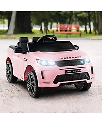 12V Kids Ride On Car with Remote Control Lockable Doors Slow Start System and Led Lights-White