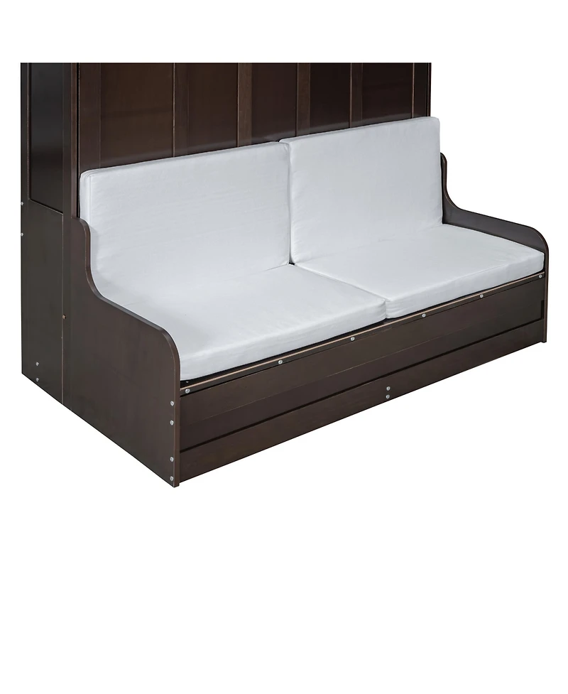 Streamdale Queen Murphy Bed Wall with Cushion,Gray