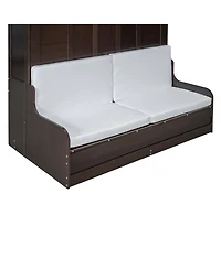 Streamdale Queen Murphy Bed Wall with Cushion,Gray
