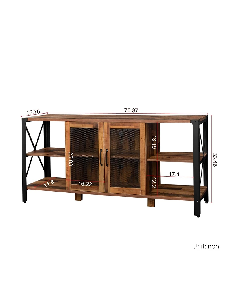 Streamdale Industrial Farmhouse Tv Stand for Living Room & Bedroom
