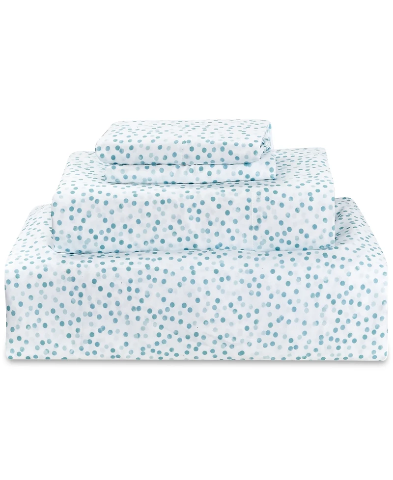 Sunham Microfiber Easy Care Printed -Pc. Sheet Set