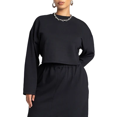 Eloquii Plus Oversized Cropped Sweatshirt
